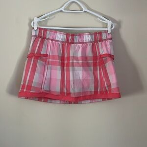 LULULEMON | Run: Resolution plaid skirt-shorts skort